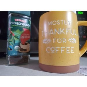 Mostly thankful for coffee mug Thanksgiving coffee tea holiday Christmas Xmas